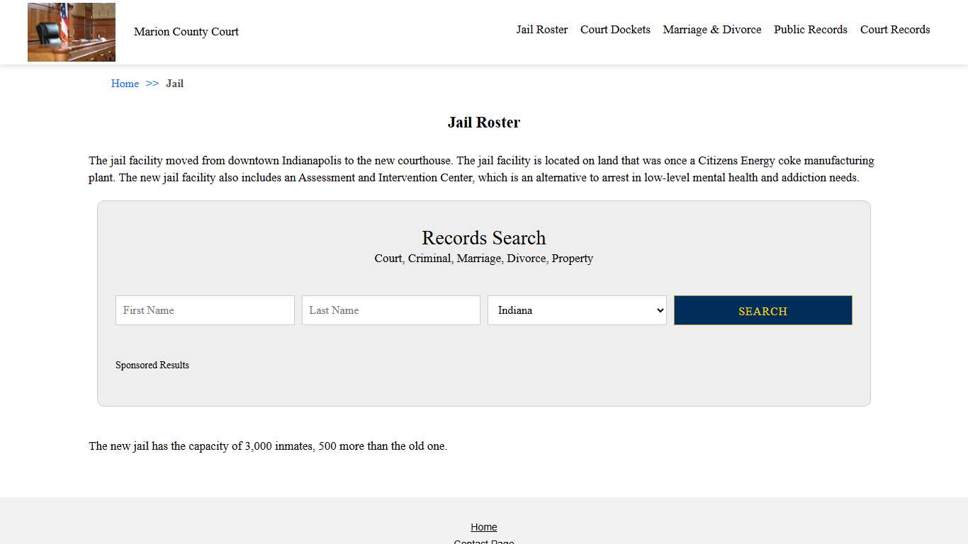 Jail Roster | Marion County Court